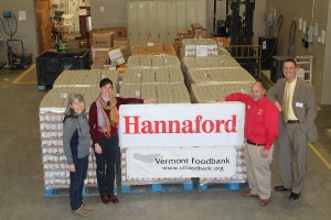 vermont hannaford foodbank donates