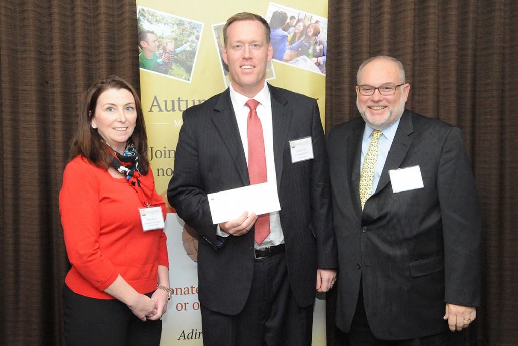 . Pictured from left: Mary Gavin, The Adirondack Trust Company Community Fund; Greg Dixon, Executive Director of The Wesley Foundation; and Brian Nealon, CEO of The Wesley Community.