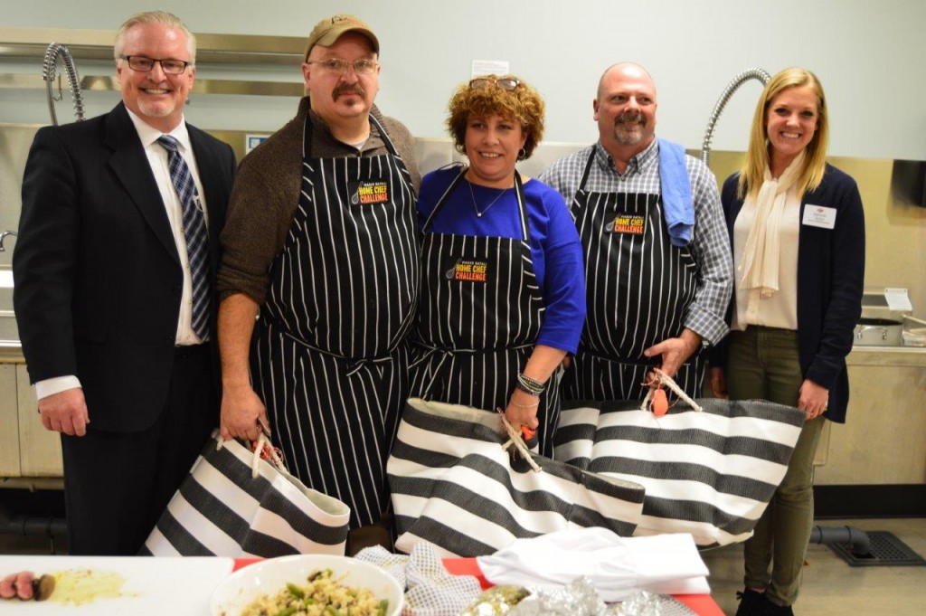 From left to right: Hannaford Supermarkets Vice President of Retail Operations Jim Hamilton; Albany regional winner Todd Schillinger; semi-finalist Nancy Holzman; semi-finalist Lance Gray; and Hannaford Supermarkets Senior Marketing Specialist Hannah Taylor