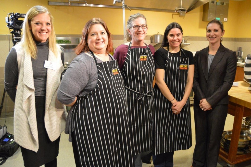 . From left to right: Hannaford Supermarkets Senior Marketing Specialist Hannah Taylor; Burlington regional winner Jeanette Souther; semi-finalist Anne Williams; semi-finalist Lyn Paolino; and Hannaford Supermarkets Director of Operations Samara Bushey. 